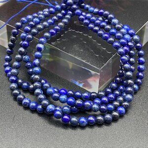 4mm Lapis Lazuli Genuine Semi Precious Natural Gemstone Bead Strand